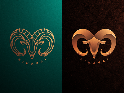 LEFT or RIGHT? abstract artismstudio branding business clothing company goat gradient graphicdesign horn illustration lineart logo monoline mountain goat nubian ibex ui ux vector