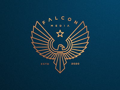 FALCON MEDIA artismstudio artwork bird branding business clothing company creative eagle falcon graphicdesign identity illustration lineart logo luxury media monoline ui ux