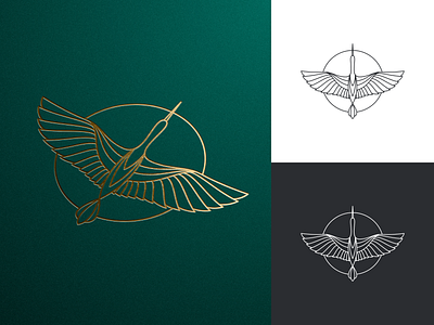 Stork or Crane? animal artismstudio artwork bird branding business company crane graphic design identity illustration lineart logo luxury monoline simple stork ui ux vector