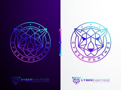 Cyber Panther abstract artismstudio branding business cat geometric identity illustration leopard lineart logo logos neon panther restaurant tiger vector