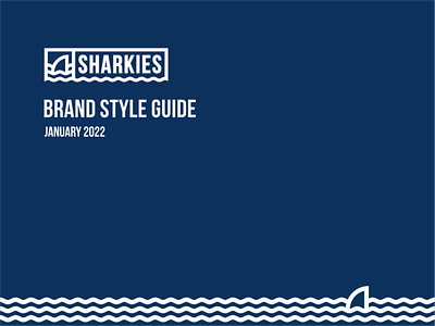 SHARKIES Brand Style Guide brandbook brandguideline branding identity logo logos sailing sea shark stationery swimwear