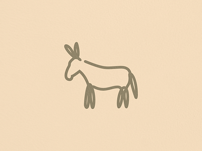 donkey Line art work brand identity donkey graphic design icon line logo mule