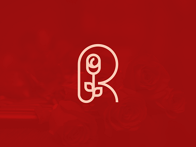 R for Rose artwork brand identity coreldraw forsale graphic design icon illustrator logo logo design r letter rose t shirt