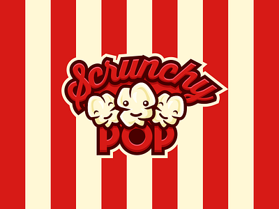 Scrunchy Pop artwork brand identity business card coreldraw creative graphic design illustrator letter head logo photoshop popcorn snack