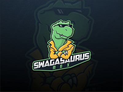 Swagasaurus Rex artwork brand identity business card coreldraw esport graphic design illustrator letter head logo mascot