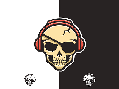 Skull DJ artwork brand identity coreldraw creative dj esports graphic design icon illustrator logo photoshop skull