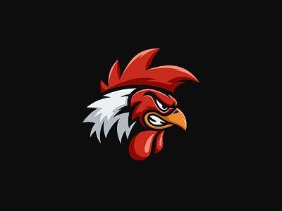 Angry Rooster artwork design esport graphic design icon identity illustrator logo logos rooster tshirt