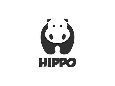Hippo letter H artwork brand identity coreldraw creative graphic design hippo icon illustrator lettermark logo negative logo photoshop