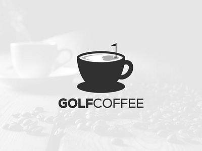 Golf+Coffee artwork brand identity coffee coreldraw creative golf graphic design icon illustrator logo photoshop tshirt