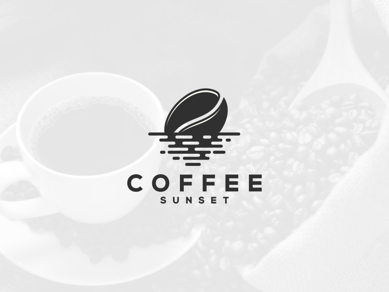 Coffee Sunset artwork coreldraw illustrator graphic design brand identity business card logo forsale sunset coffee