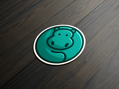 HippoRoll Sticker artwork brand identity coreldraw creative forsale graphic design hippo icon illustrator logo photoshop sticker