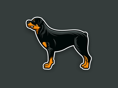 Rottweiler 2 artwork brand identity coreldraw creative esport graphic design icon illustrator logo photoshop rottweiler tshirt