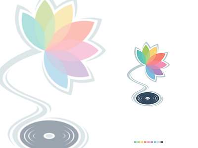 Lotus Music artwork brand identity business card coreldraw creative graphic design illustrator letter head logo lotus music photoshop