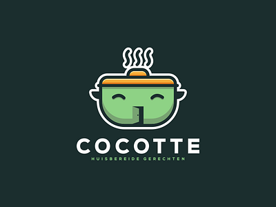 COCOTTE artwork brand identity coreldraw creative food graphic design homecooking icon illustrator logo negative photoshop