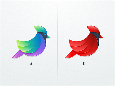 Which one, A or B? artwork bird brand identity coreldraw creative graphic design grid icon illustrator logo photoshop sticker