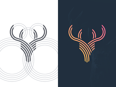 Deer artwork brand identity business card coreldraw creative deer forsale graphic design grid logo photoshop sketch