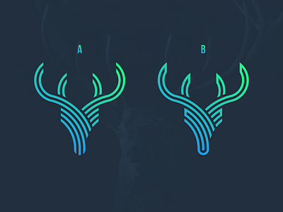 Which one, A or B? artwork brand identity business card coreldraw creative deer forsale graphic design grid logo photoshop sketch