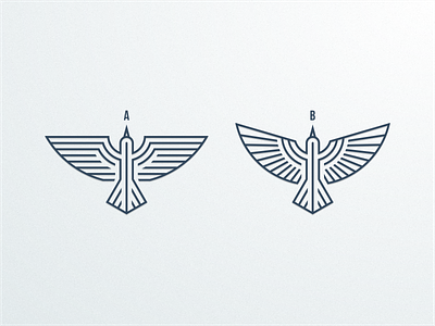 Which one, A or B? artwork bird brand identity business card coreldraw creative forsale graphic design grid logo photoshop sketch