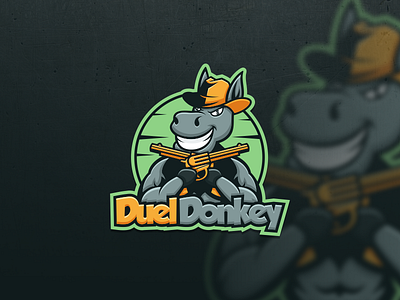Duel Donkey brand identity coreldraw donkey esports gamer graphic design icon illustrator logo sticker tshirt vector