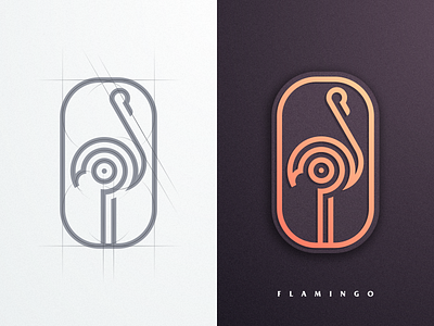 Flamingo artismstudio artwork brandidentity branding business company creative design flamingo forsale graphicdesign grid icon illustrator lineart logo luxury monoline simple vector