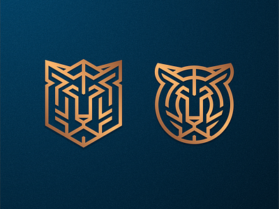 Left or Right?? artwork brand identity branding business cat company coreldraw creative gold graphicdesign grid icon identity illustrator lineart lion logo luxury monoline tiger