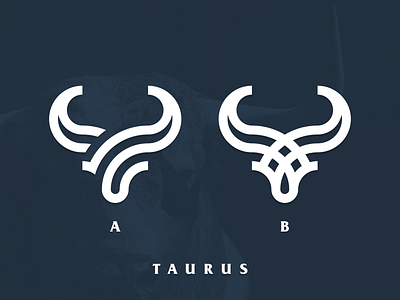 Which one, A or B? animal artismstudio artwork brand identity bull business company creative forsale graphic design grid grid logo lineart logo logos monogram monoline simple taurus