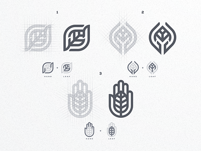 Hand + Leaf logo concept