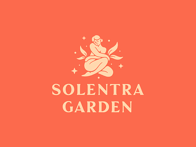 Solentra Garden beauty branding cosmetics logo logotype typography woman