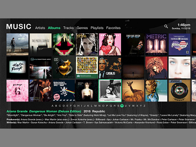 Kodi Media Center Skin - Music interactive interface kodi menu minimal music skin