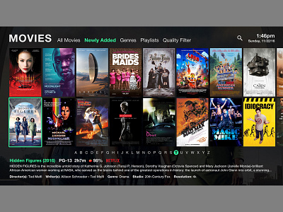 Kodi Media Center Skin - Movies interactive interface kodi menu minimal movies skin