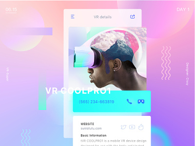 Dreamland design interface mobile reality ui virtual vr
