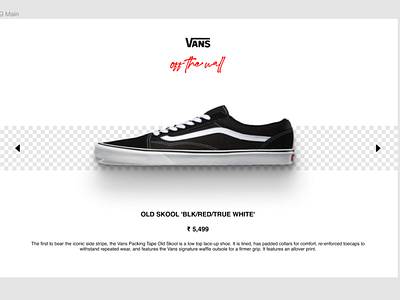 Vans Shoes Website Design 3d animation app branding design graphic design illustration logo motion graphics typography ui ux vector