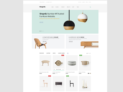 Shopnik Furniture Website Design