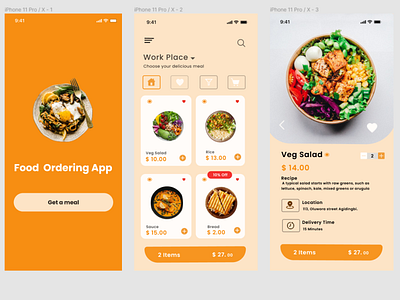 Food Ordering App 3d animation app branding design graphic design illustration logo motion graphics typography ui ux vector