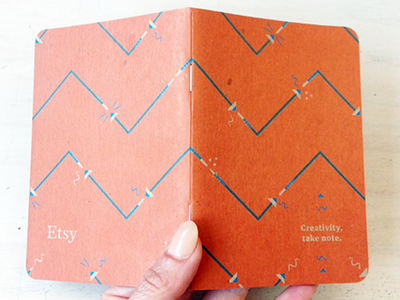 Dot Grid Scout Book realized. etsy orange pattern