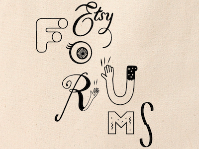 Hey, Hi-five! illustration lettering sketch