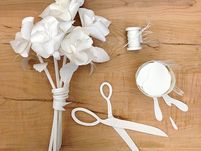 paper craftin' craft floral flowers handmade paper papercraft white