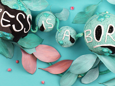 sneek peek aqua handmade lettering pink sculptural tactile turquoise