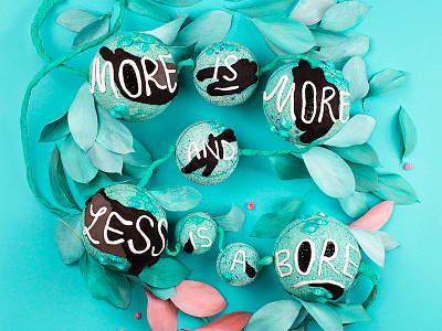 AIGA, Eye on Design, Day 5 aqua irisapfel leaves lettering necklace pink
