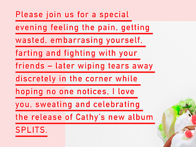 Cathy // Splits Invites band art bandart invite typography underline