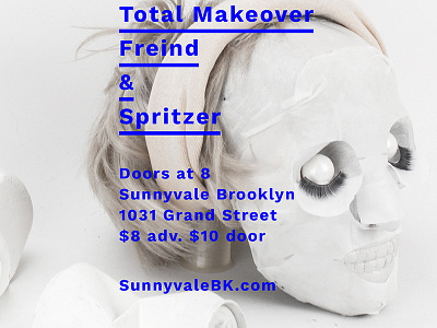 Total Makeover bandflyer invitation invite skull