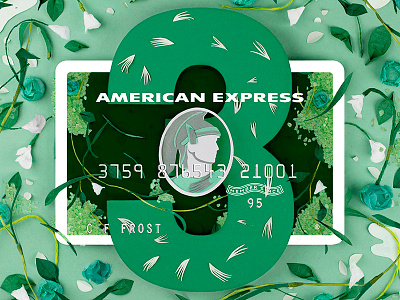 Countdown to Spring (1 of 3) americanexpress amex animation green handmade illustration papercraft papercut spring