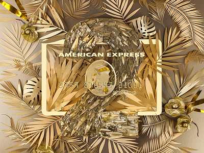 Countdown to Spring (2 of 3) americanexpress amex animation floral gold handmade illustration leaves