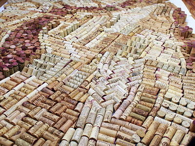 Time Out New York Wine Cover (progress) corks coverart editorialillustration handmade newyorkcity nyc tactiledesign wine