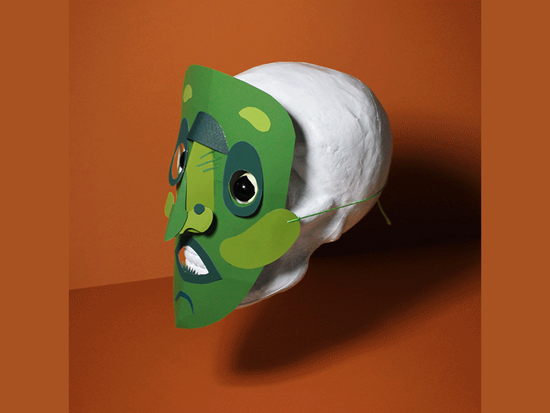 Early for the Party gif halloween halloween mask papercraft