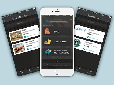 Mobile Mall App app info interface iphone light menu ui user