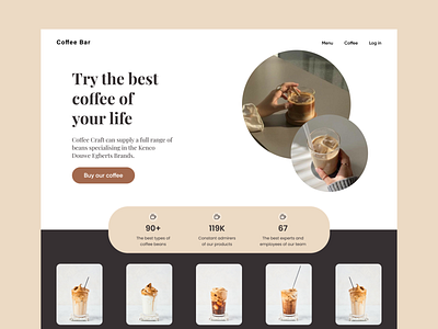 Coffee Bar - best coffee in your life coffee app coffee ui website design