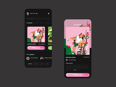 Nft Marketplace Mobile App Desing