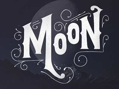 Moon hand lettering lettering moon typography