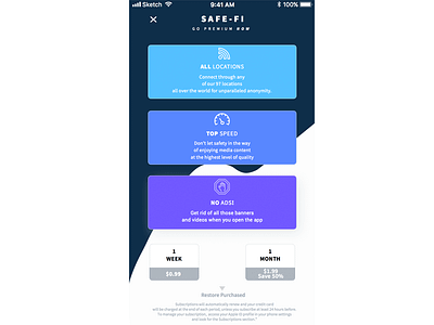 Secured app paywall premium ui